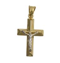 Zlatý prívesok Krížik s ukrižovaným                                             